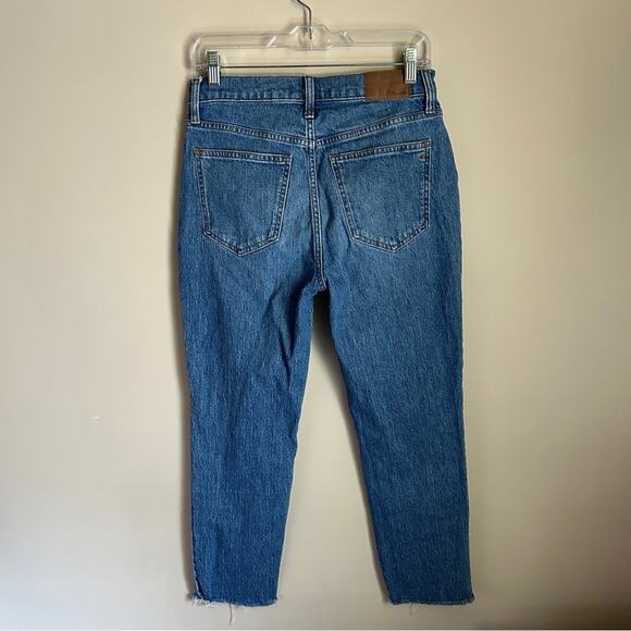 ✨ Madewell Regular Wash “The Perfect Vintage” Raw Hem High Rise Jeans Sz 27P - Picture 7 of 12
